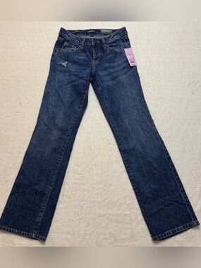NWT Women's Wild Fable Low-Rise Boot Cut Blue Denim Jeans Size 0